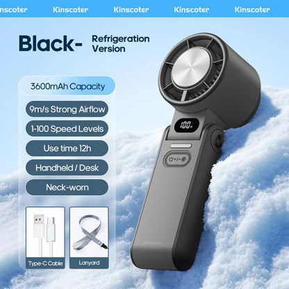 Kinscoter Handheld Fan, 100-Speed Cooling for Travel