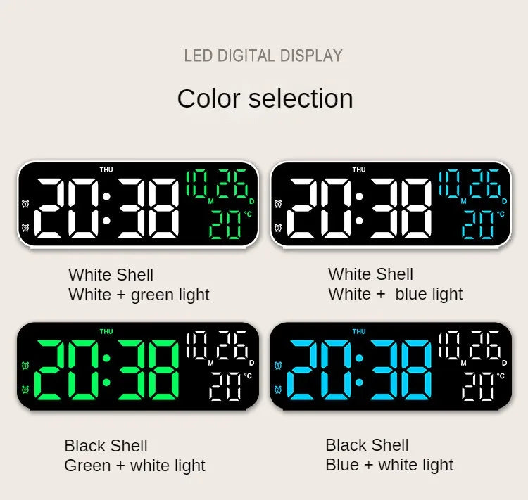 Digital LED Alarm Clock With Temperature And Night Mode