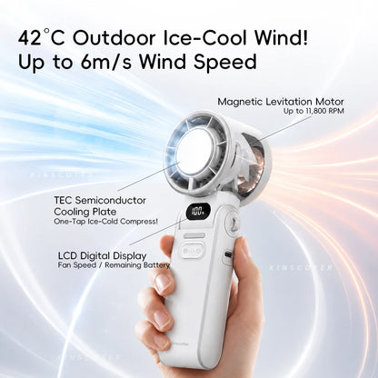 Kinscoter Handheld Fan, 100-Speed Cooling for Travel