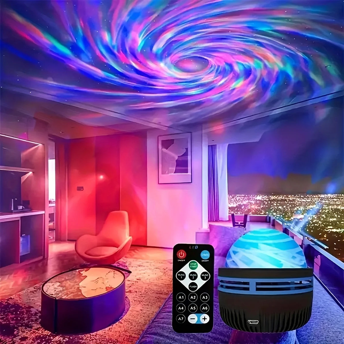 Saimili Galaxy Projector Night Light Remote for Kids Rooms
