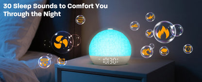Sunrise Alarm Clock With White Noise RGB Night Light for Better Sleep