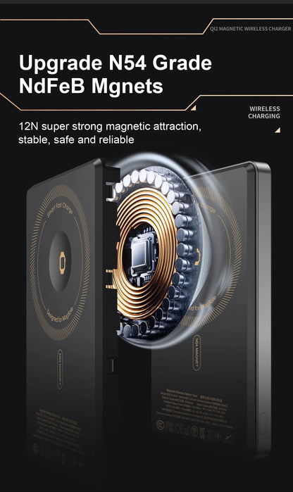 CrownQu Fast Magnetic Wireless Power Bank for iPhone Users
